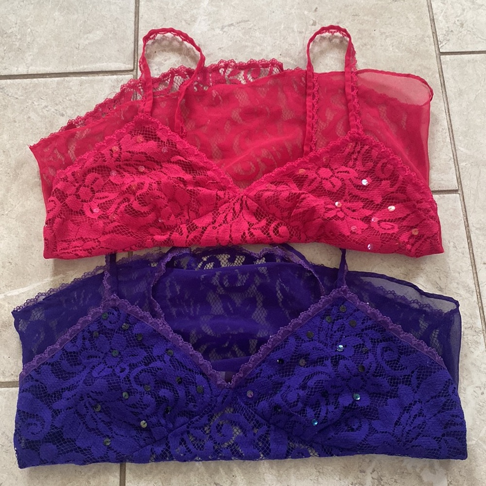 Victoria’s Secret Vintage Gold Label Pink & Purple Cami Set Petite